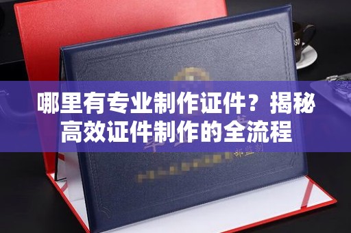 沁阳哪里有专业制作证件？揭秘高效证件制作的全流程
